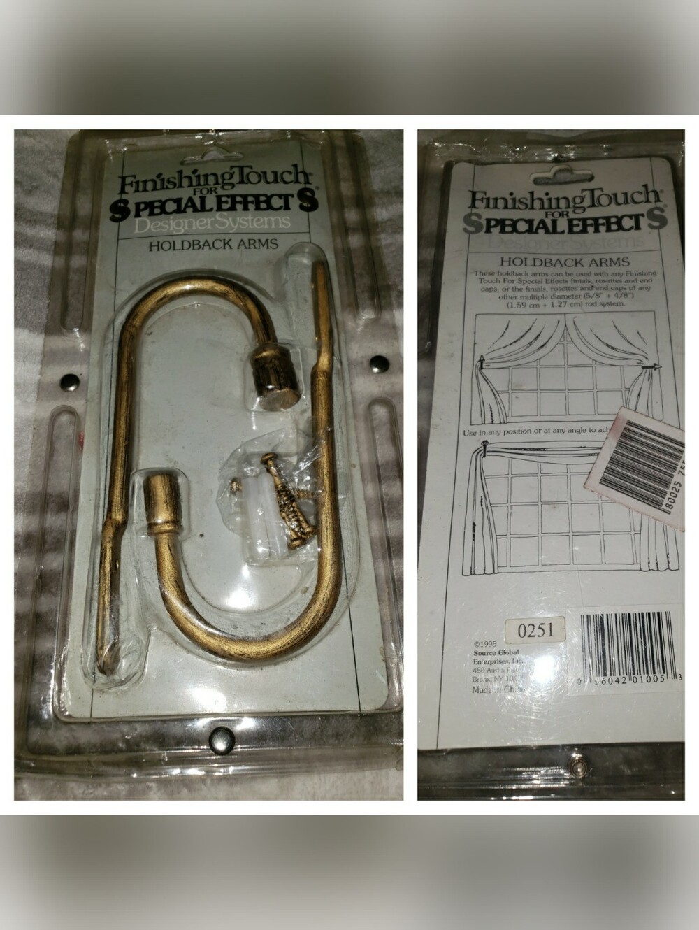 Gold Holdback Arms - Pair